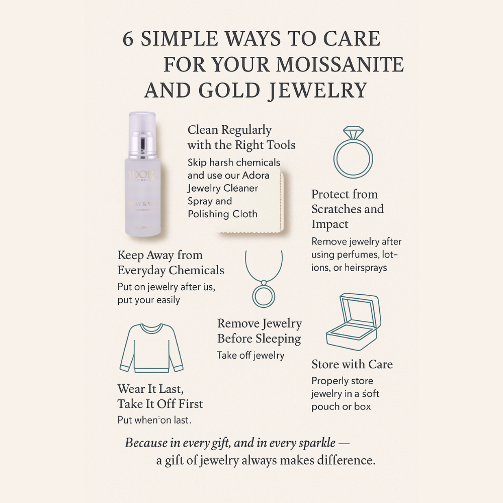 6 Simple Ways to Care for Your Moissanite and Gold Jewelry