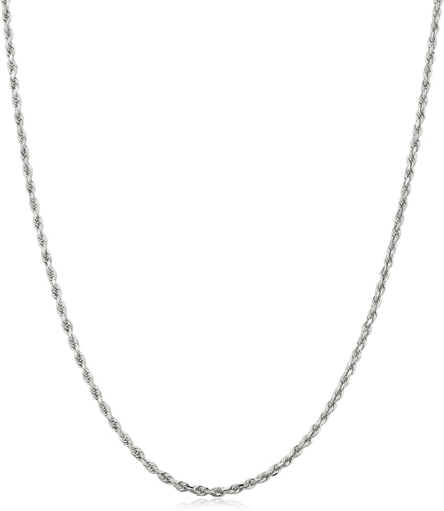Rope Chain Necklace |  925 Sterling Silver or 18K Yellow Gold Plated - Adora Fine Jewelry