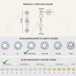 3mm 0.6 CTW 14K Yellow Gold Plated Moissanite Round Cut Drop Earring | Push Back Post Adora Fine Jewelry