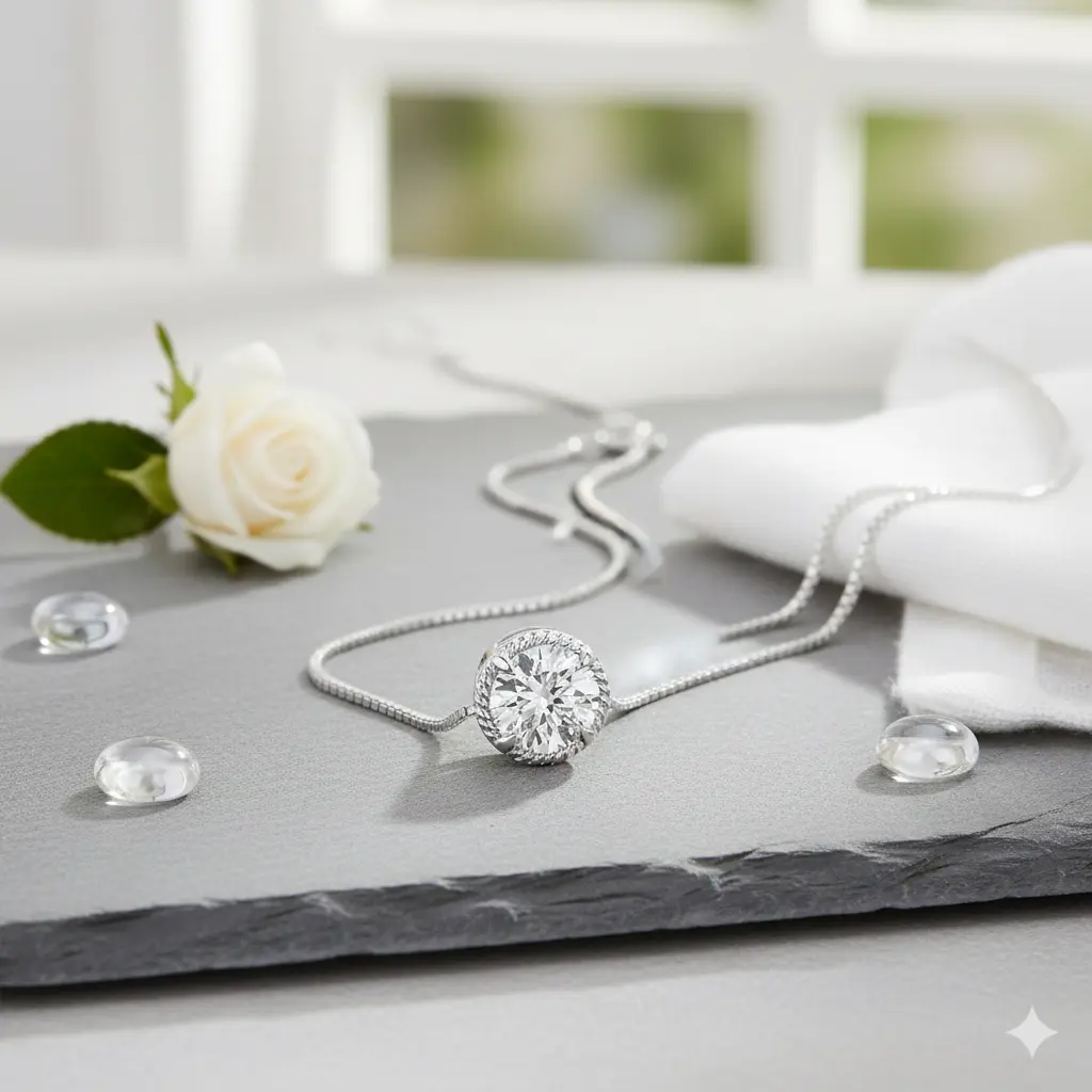 14k gold round rope bezel slider moissanite pendant necklace styling, adora fine jewelry