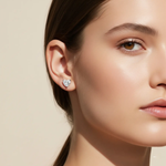 14K Solid Gold Lab Grown Moissanite Heart Stud Earrings Adora Fine Jewelry