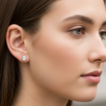 14K Solid Gold Moissanite Oval Shape Bezel Stud Earrings | 7 x 5mm | 2 CTW | Screw Back Posts Adora Fine Jewelry