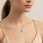 14K Gold Heart Shape moissanite pendant