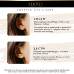 14K Solid Gold Lab Grown Moissanite Heart Stud Earrings Adora Fine Jewelry