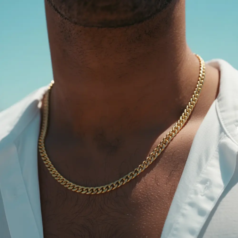 Men’s 18K Gold Miami Cuban Link Chain – 22" Length | 6mm, 10mm, 14mm Width | Box Clasp Adora Fine Jewelry