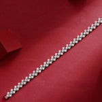 3mm 9 CTW Moissanite Tennis Bracelet - 14K Yellow Gold Plated over 925 Sterling Silver Adora Fine Jewelry