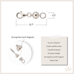 New Launched! Yellow Gold Plated or Sterling Silver Magnetic Clasp with Lobster Clasp | 0.62 inch | 1 CLASP ONLY Adora Fine Jewelry