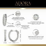Inside-Outside Oval 24x20mm Small Hoop Earrings | 3.0mm Adora Fine Jewelry