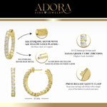 Inside-Outside Round 25mm Medium Hoop Earrings | 3.0mm Adora Fine Jewelry