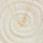 14K Solid Gold Moissanite Emerald Cut Bezel Pendant | 1.10 or 4.0 CTW | Pendant Only Adora Fine Jewelry