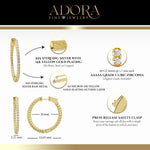 Inside-Outside Round 33mm Medium Hoop Earrings | 1.7mm Adora Fine Jewelry