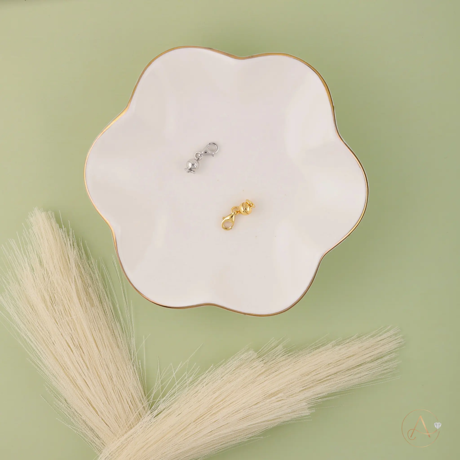 New Launched! Yellow Gold Plated or Sterling Silver Magnetic Clasp with Lobster Clasp | 0.62 inch | 1 CLASP ONLY Adora Fine Jewelry