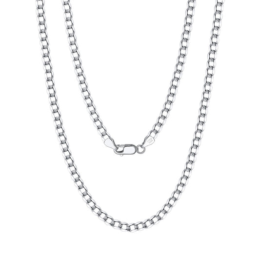 Cuban Curb Link Chain Necklace | 925 Sterling Silver or 18K Yellow Gold Plated - Adora Fine Jewelry