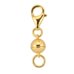 New Launched! Yellow Gold Plated or Sterling Silver Magnetic Clasp with Lobster Clasp | 0.62 inch | 1 CLASP ONLY Adora Fine Jewelry