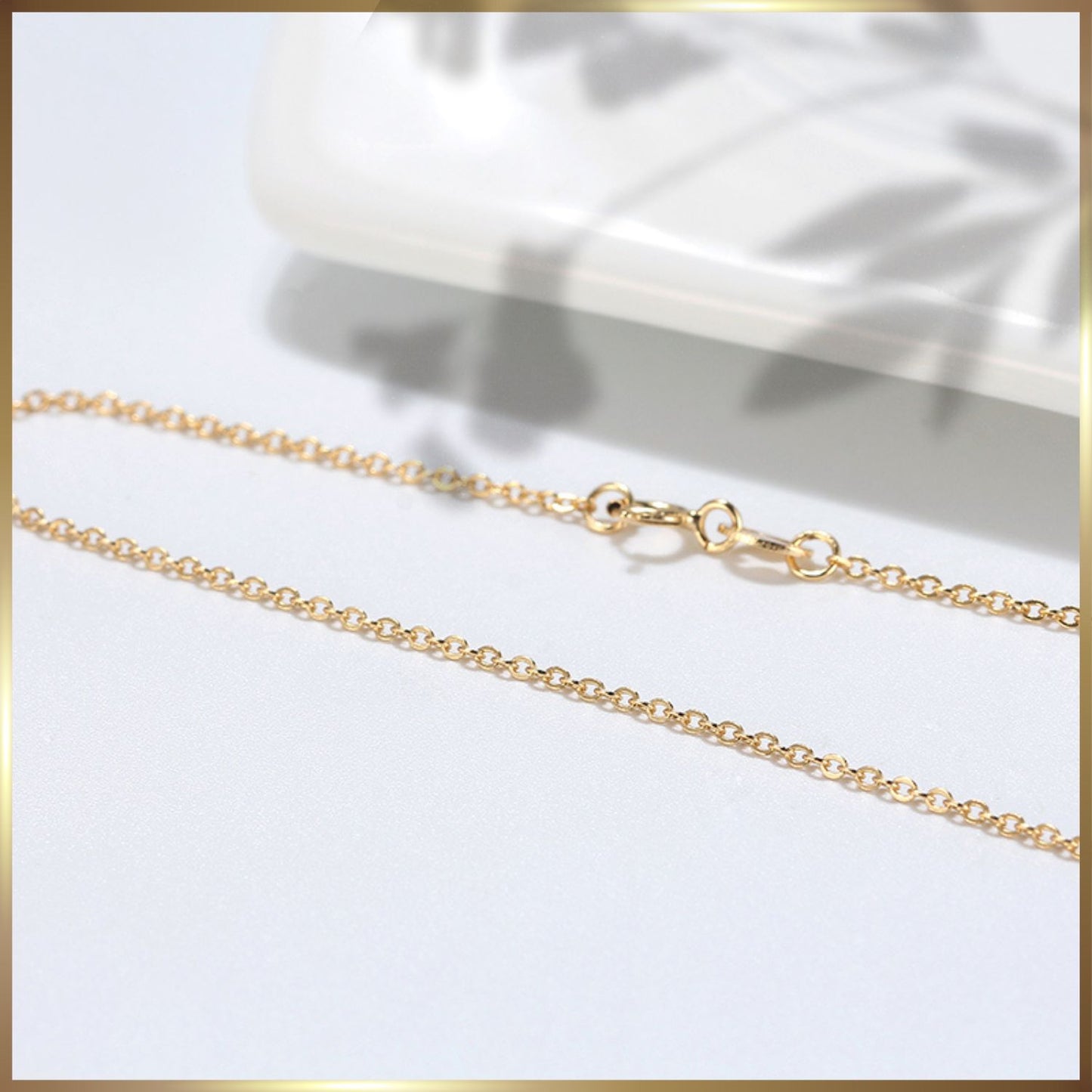 Cable Chain Necklace | 16 or 18 Inch Length | 1. 2 mm Thick | 925 Sterling Silver or 18K Yellow Gold Plated - Adora Fine Jewelry