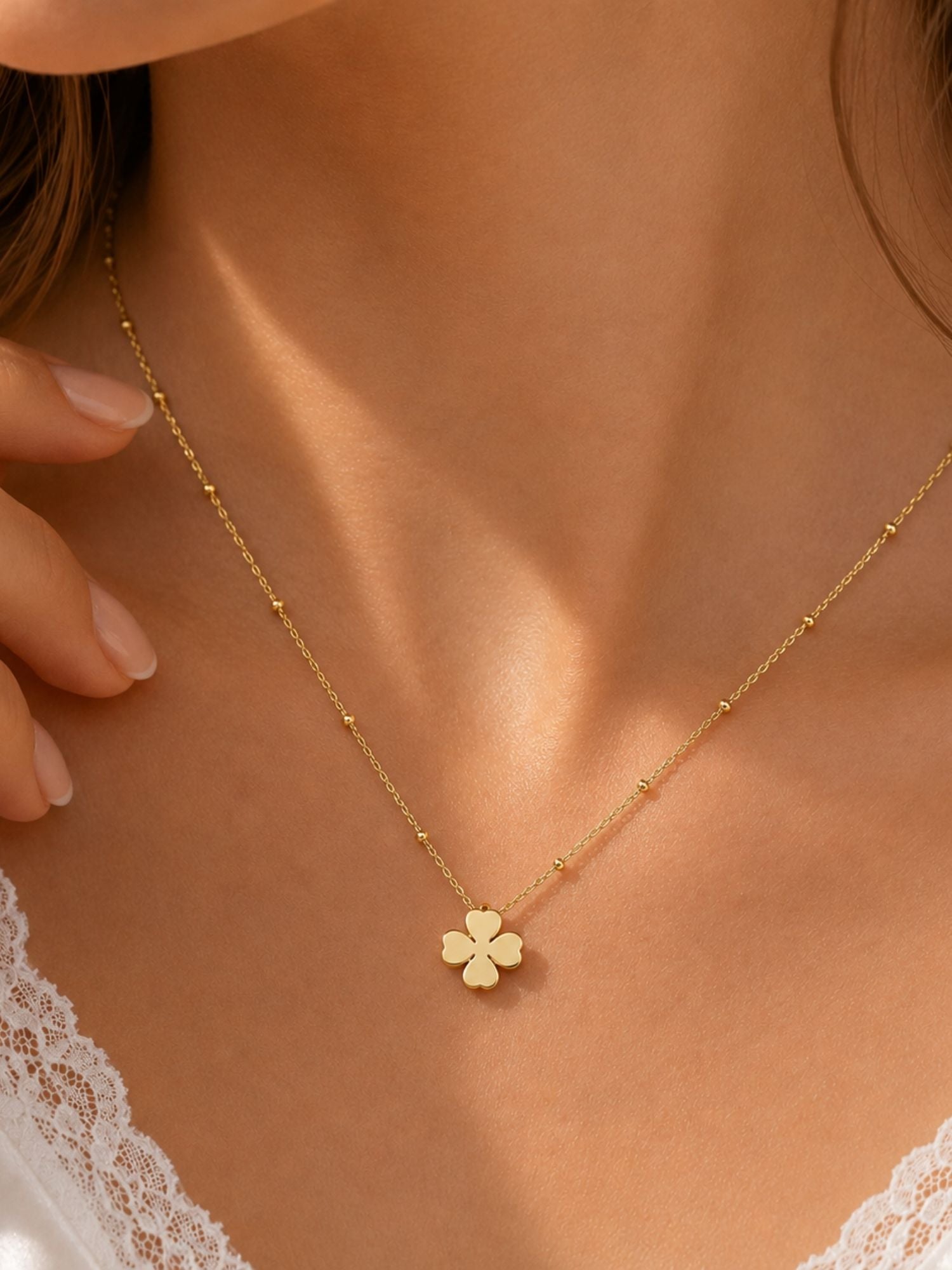Four Leaf Clover Pendant Necklace