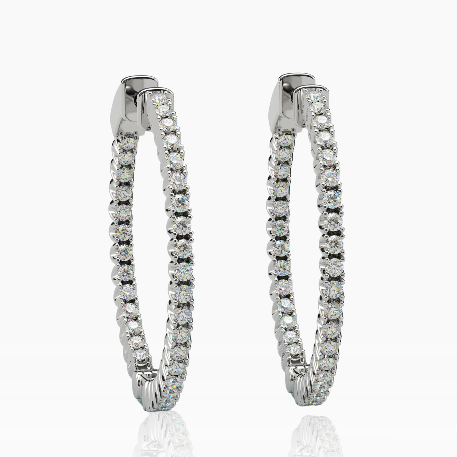 Inside-Outside Round 33mm Medium Hoop Earrings | 1.7mm Adora Fine Jewelry