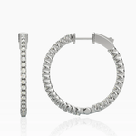 Inside-Outside Round 33mm Medium Hoop Earrings | 1.7mm Adora Fine Jewelry
