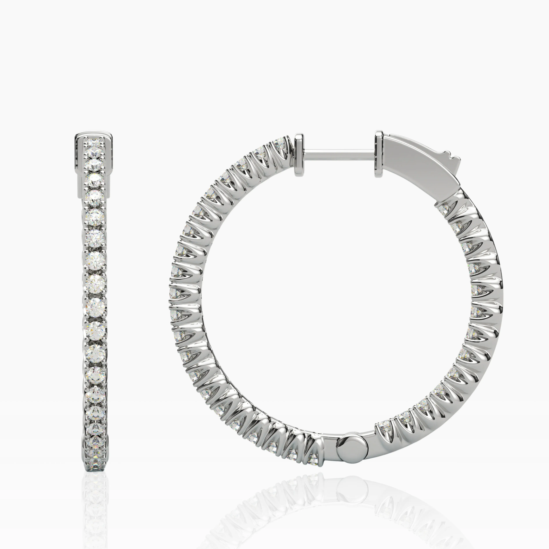 Inside-Outside Round 33mm Medium Hoop Earrings | 1.7mm Adora Fine Jewelry