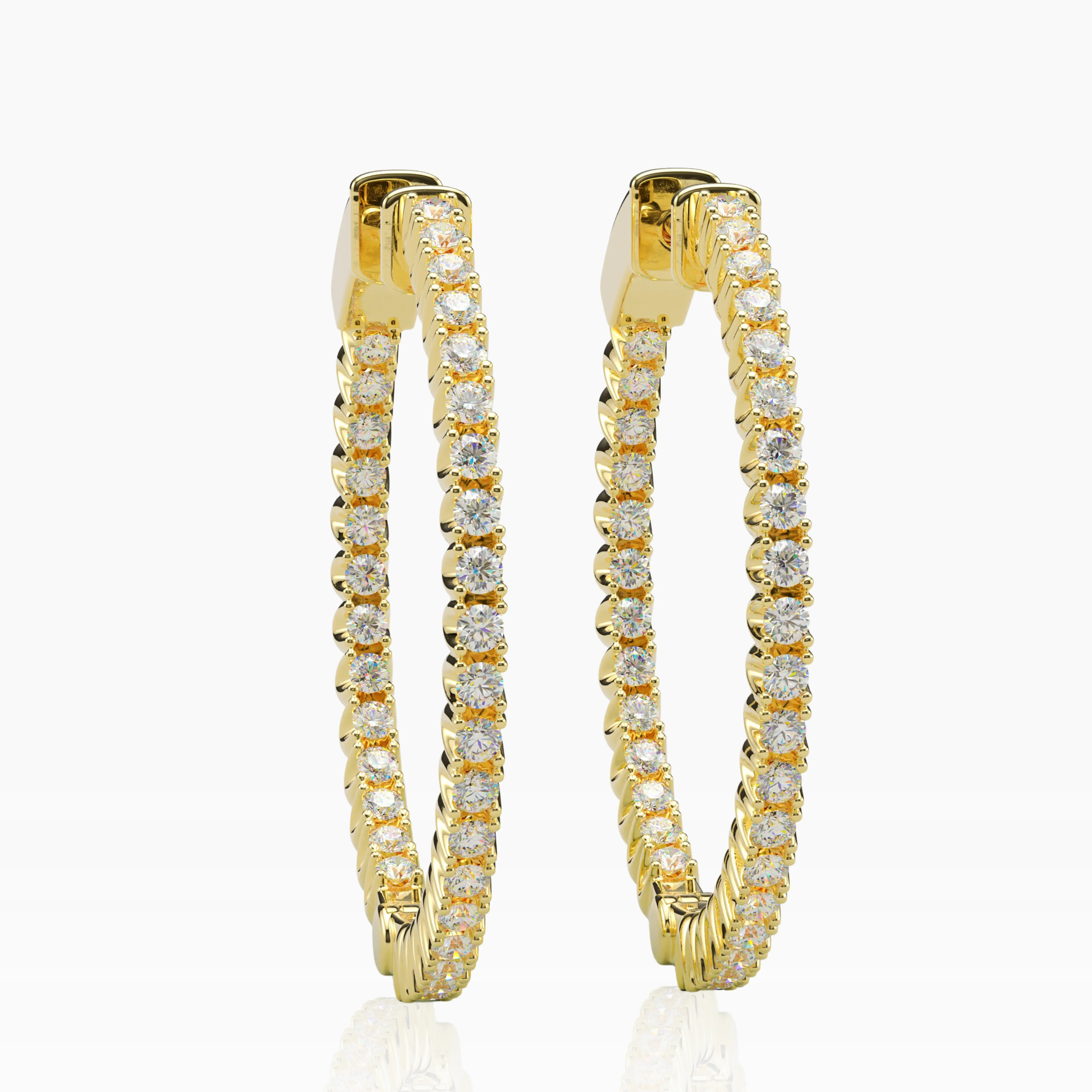 Inside-Outside Round 33mm Medium Hoop Earrings | 1.7mm Adora Fine Jewelry