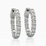 Inside-Outside Oval 24x20mm Small Hoop Earrings | 3.0mm Adora Fine Jewelry