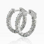 Inside-Outside Oval 24x20mm Small Hoop Earrings | 3.0mm Adora Fine Jewelry