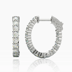Inside-Outside Oval 24x20mm Small Hoop Earrings | 3.0mm Adora Fine Jewelry
