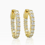 Inside-Outside Oval 24x20mm Small Hoop Earrings | 3.0mm Adora Fine Jewelry