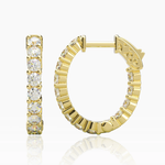 Inside-Outside Oval 24x20mm Small Hoop Earrings | 3.0mm Adora Fine Jewelry