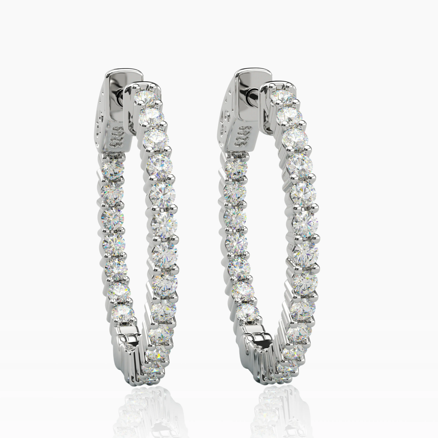 Inside-Outside Pave Round 20mm Small Hoop Earrings | 1.5mm Adora Fine Jewelry