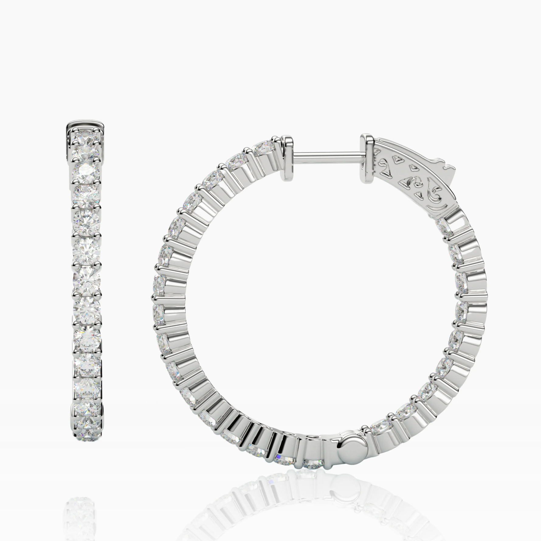 Inside-Outside Round 30mm Medium Hoop Earrings | 2.5mm Adora Fine Jewelry