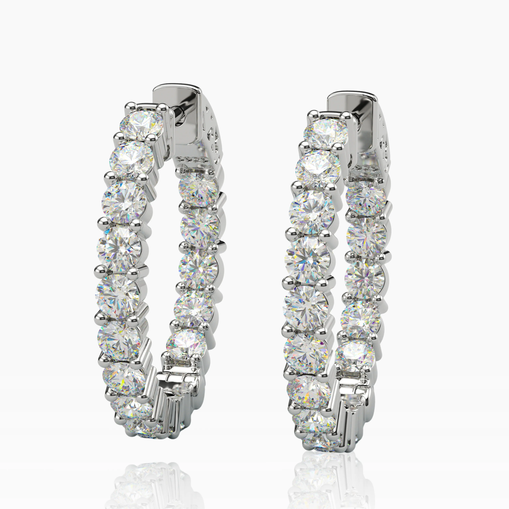 Inside-Outside Round 25mm Medium Hoop Earrings | 3.0mm Adora Fine Jewelry