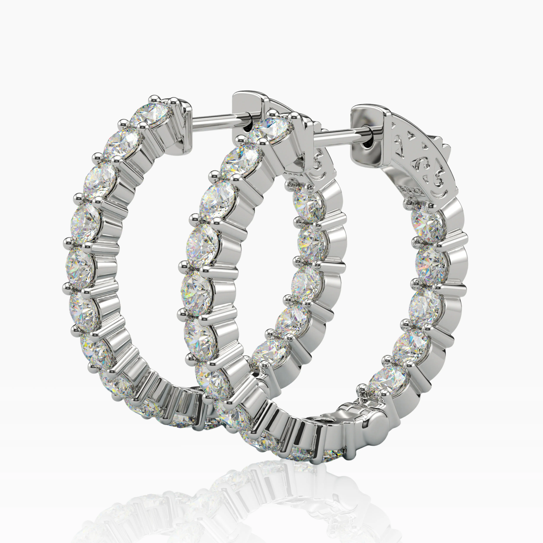 Inside-Outside Round 25mm Medium Hoop Earrings | 3.0mm Adora Fine Jewelry
