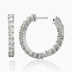 Inside-Outside Round 25mm Medium Hoop Earrings | 3.0mm Adora Fine Jewelry