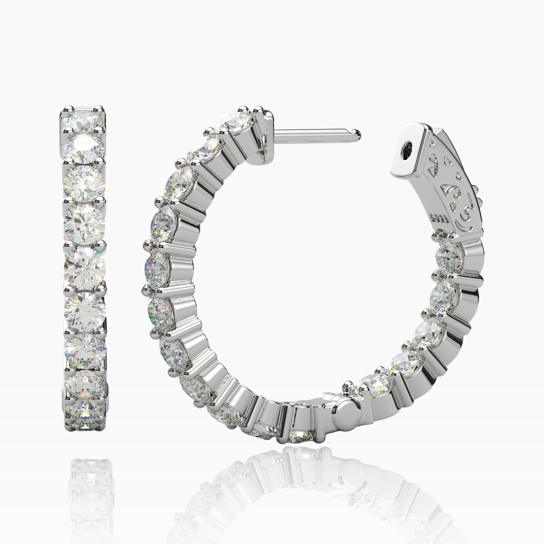 Inside-Outside Round 25mm Medium Hoop Earrings | 3.0mm Adora Fine Jewelry