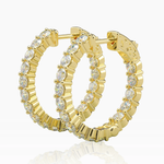 Inside-Outside Round 25mm Medium Hoop Earrings | 3.0mm Adora Fine Jewelry