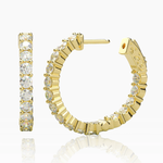 Inside-Outside Round 25mm Medium Hoop Earrings | 3.0mm Adora Fine Jewelry