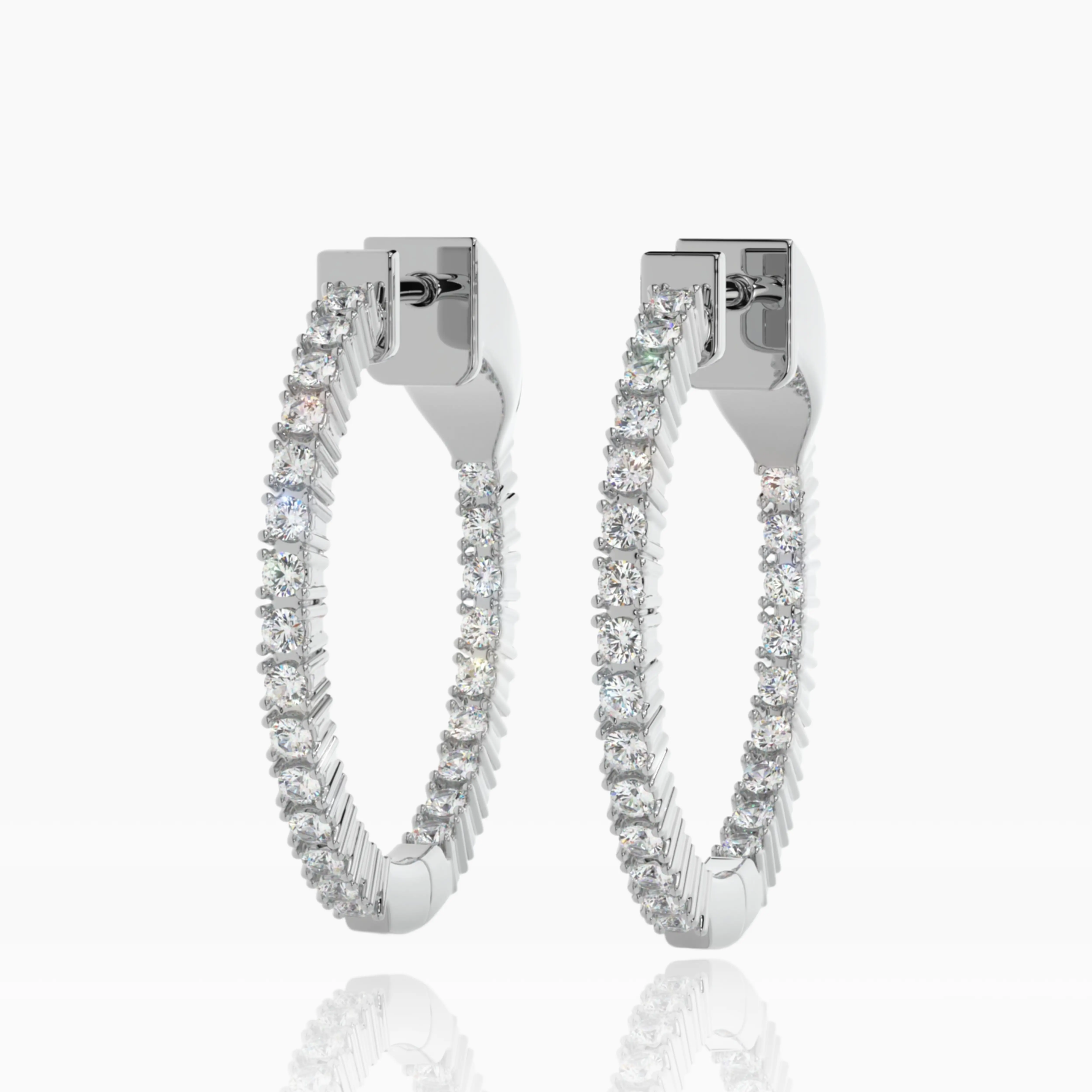 Inside-Outside Round 24mm Small Hoop Earrings | 1.75mm Adora Fine Jewelry