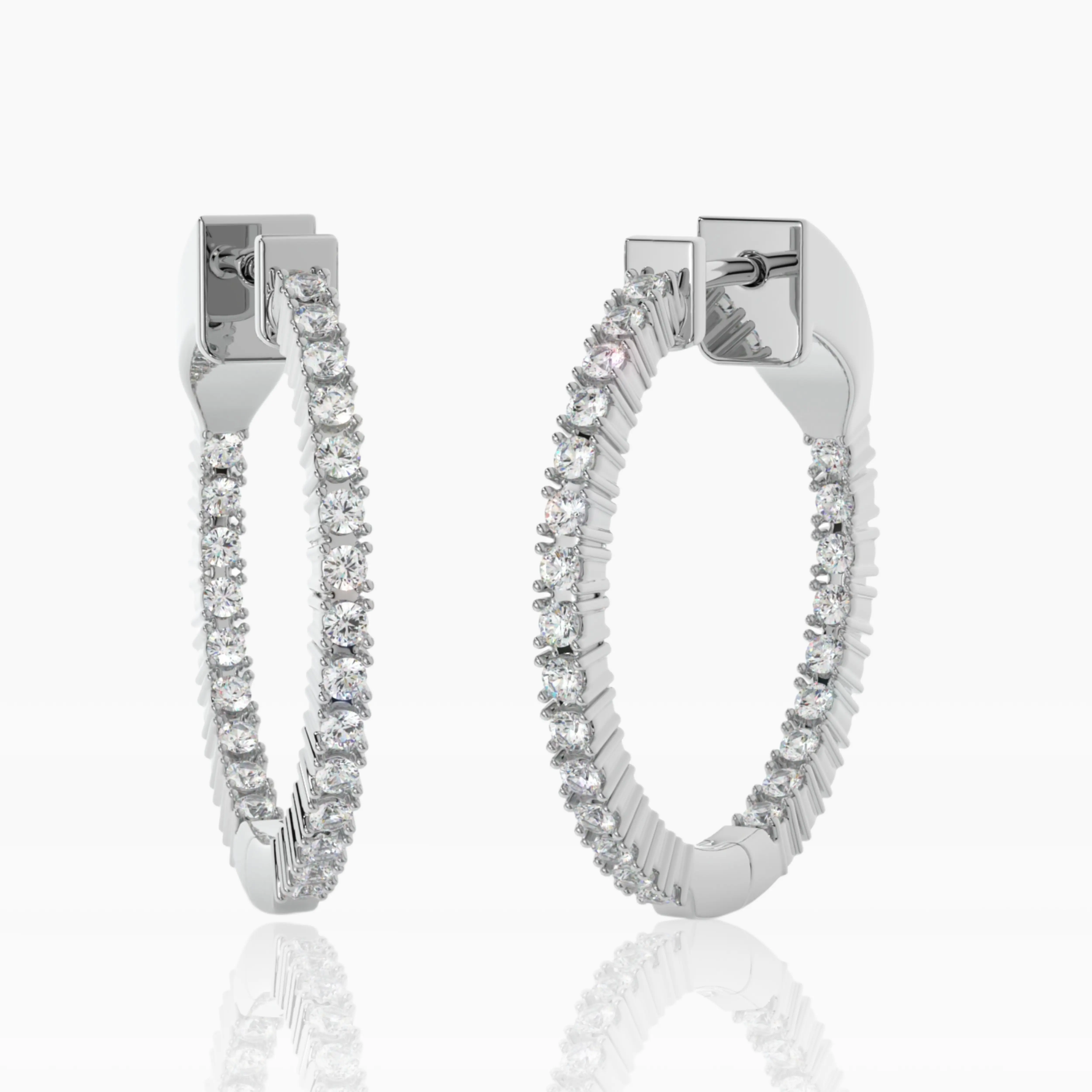 Inside-Outside Round 24mm Small Hoop Earrings | 1.75mm Adora Fine Jewelry