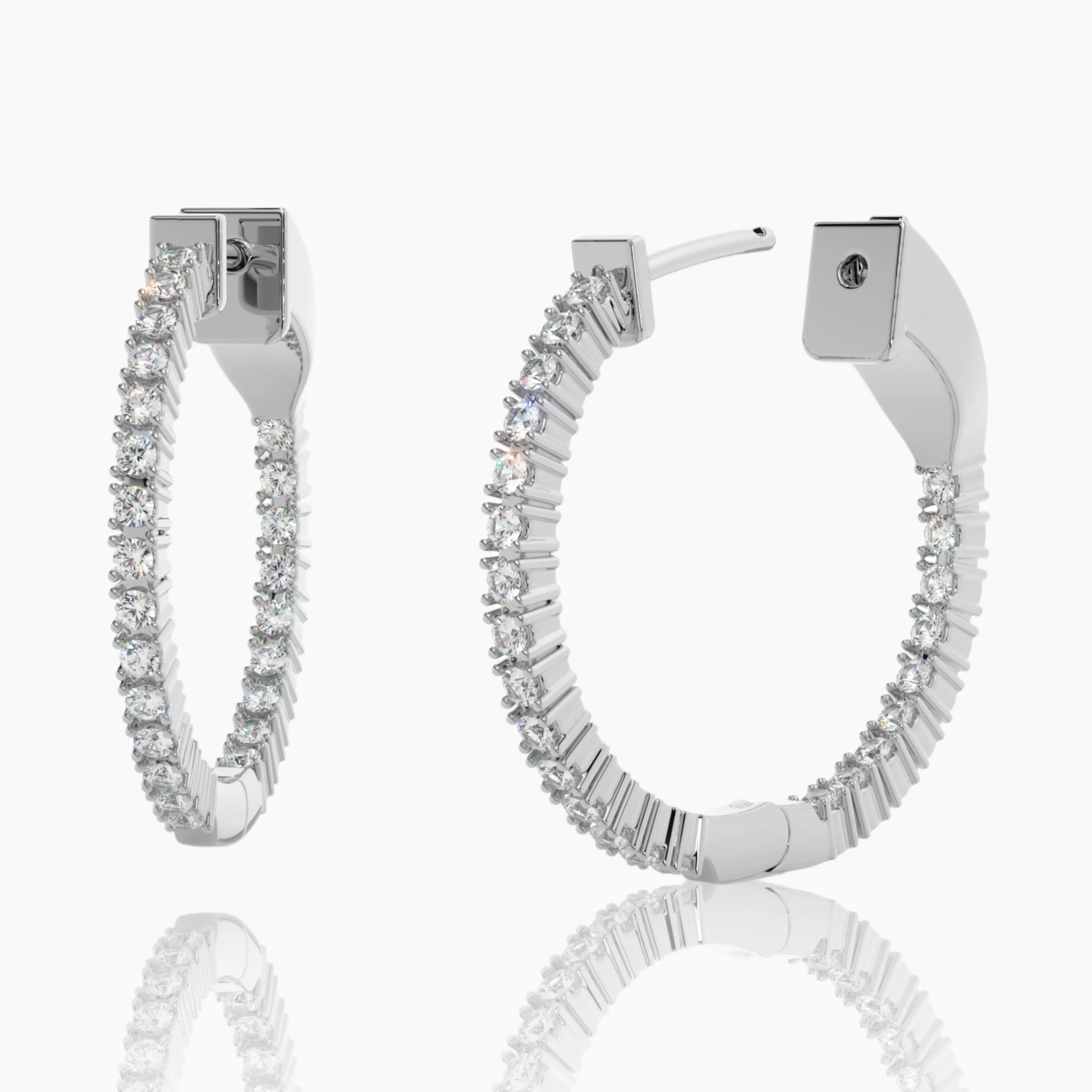 Inside-Outside Round 24mm Small Hoop Earrings | 1.75mm Adora Fine Jewelry