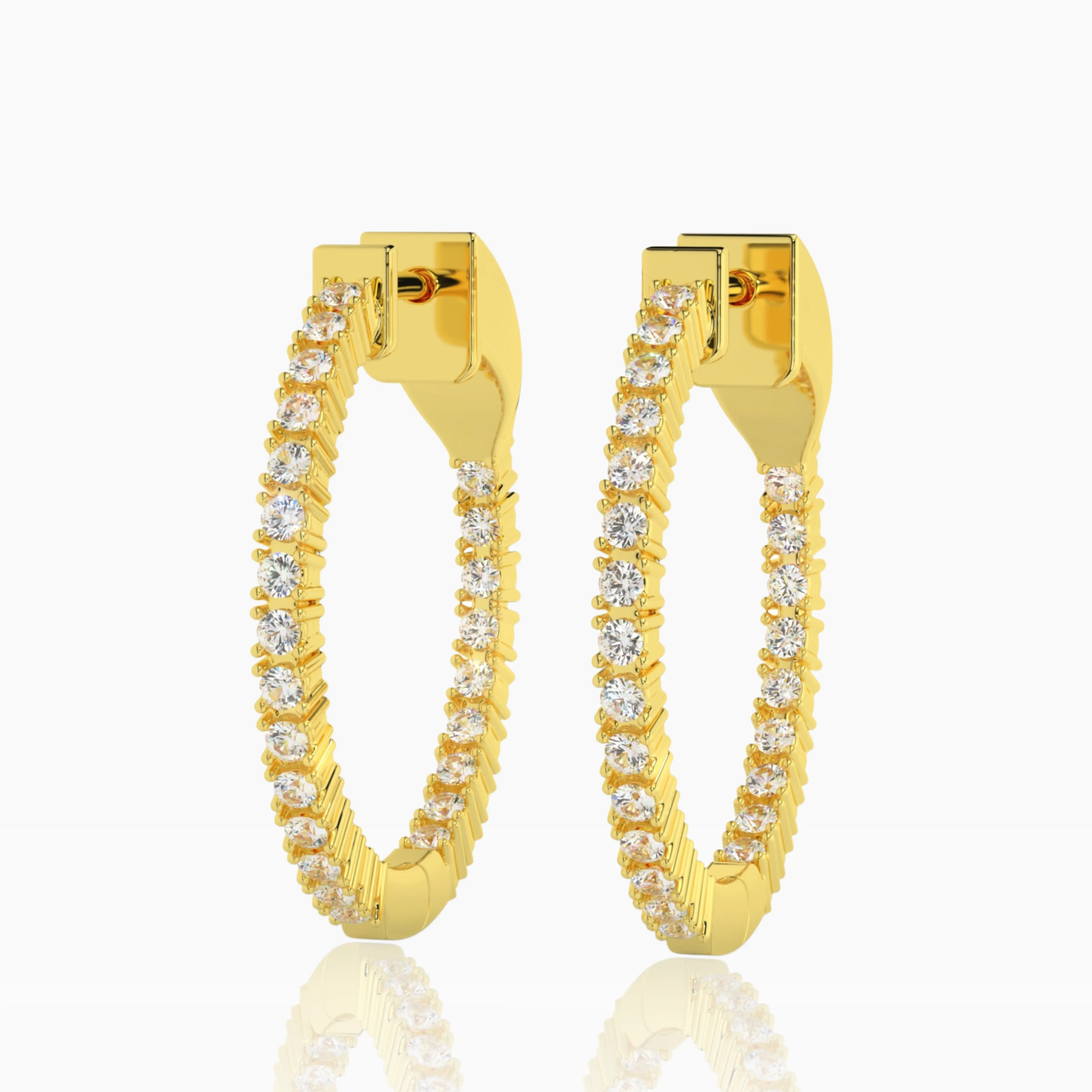 Inside-Outside Round 24mm Small Hoop Earrings | 1.75mm Adora Fine Jewelry