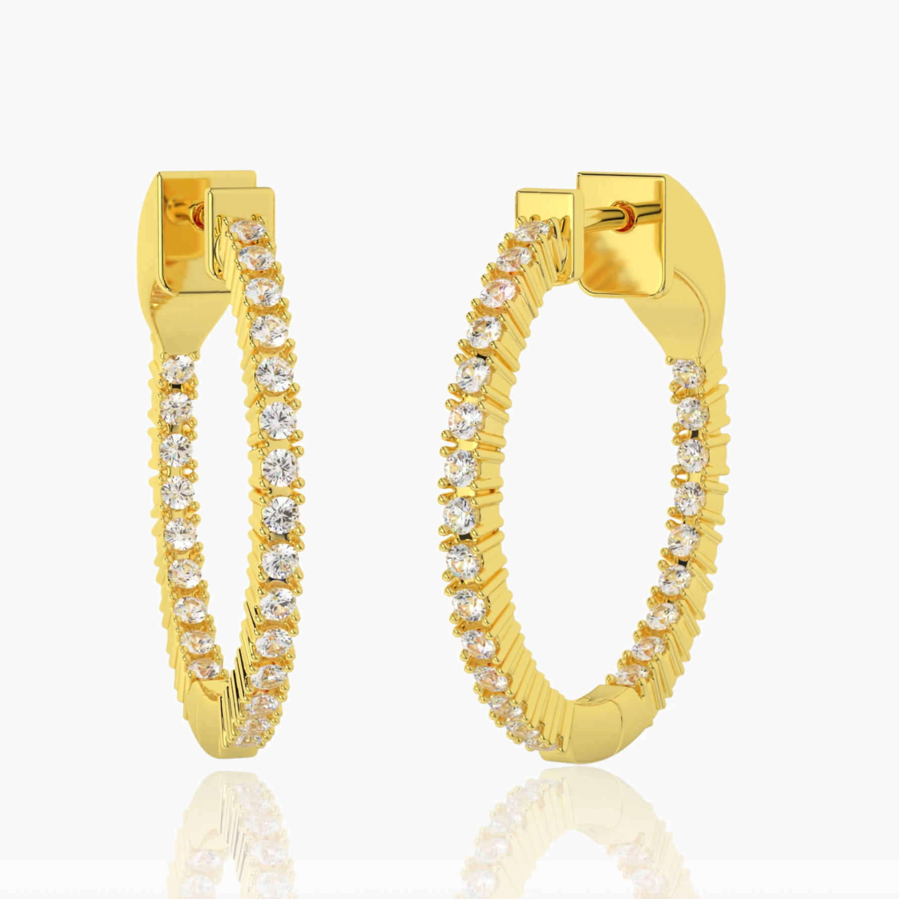 Inside-Outside Round 24mm Small Hoop Earrings | 1.75mm Adora Fine Jewelry