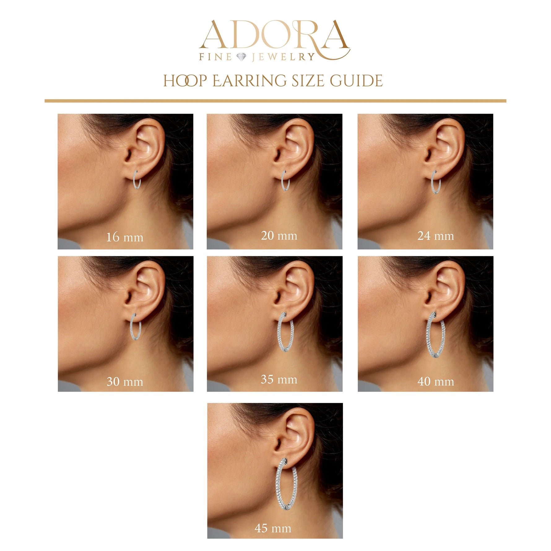 Inside-Outside Oval 24x20mm Small Hoop Earrings | 3.0mm Adora Fine Jewelry