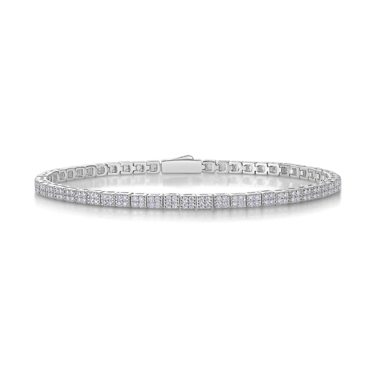 1 mm 1.08 CTW Moissanite Tennis Bracelet - 14K Yellow Gold Plated over 925 Sterling Silver Adora Fine Jewelry