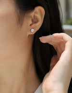 1.5 CTW Moissanite Stud Earrings | Asscher D VVS1 | Sterling Silver | Push Back Minimalist Earrings Adora Fine Jewelry