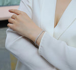 1 mm 1.08 CTW Moissanite Tennis Bracelet - 14K Yellow Gold Plated over 925 Sterling Silver Adora Fine Jewelry