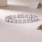 3mm 2 CTW Moissanite Tennis Bracelet - 14K Yellow Gold Plated over 925 Sterling Silver Adora Fine Jewelry