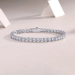2mm 1.98 CTW Moissanite Tennis Bracelet - 14K Yellow Gold Plated over 925 Sterling Silver Adora Fine Jewelry