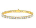 2mm 1.98 CTW Moissanite Tennis Bracelet - 14K Yellow Gold Plated over 925 Sterling Silver Adora Fine Jewelry