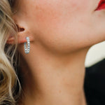 Inside-Outside Oval 24x20mm Small Hoop Earrings | 3.0mm Adora Fine Jewelry